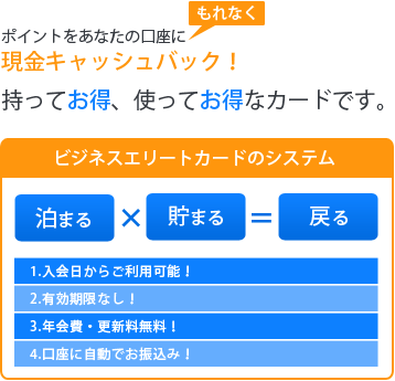 ビジネスエリートカードのシステム